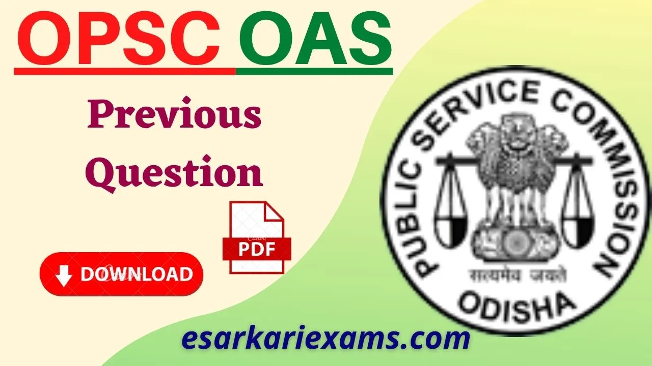 opsc oas previous year question paper